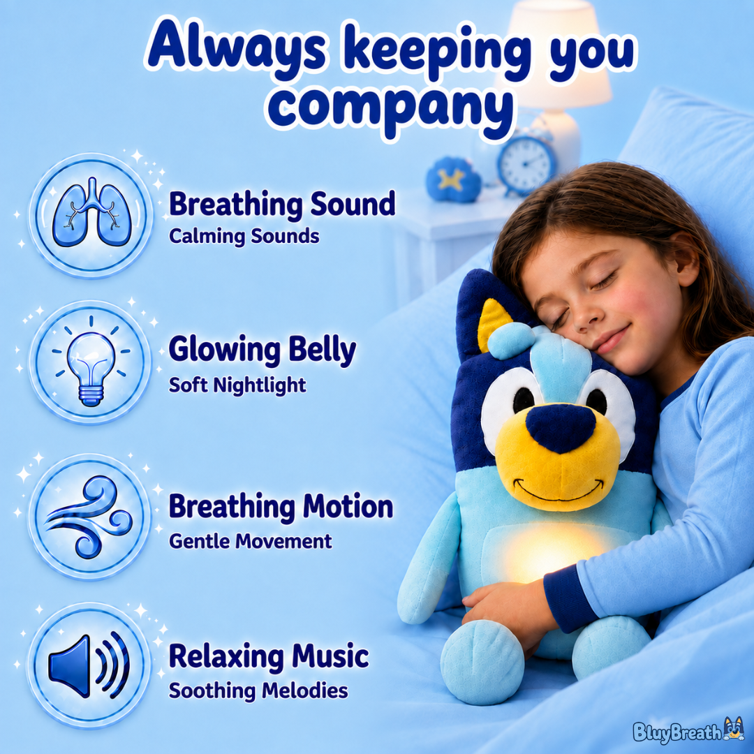 Breathing Bluy Plush for Better Sleep